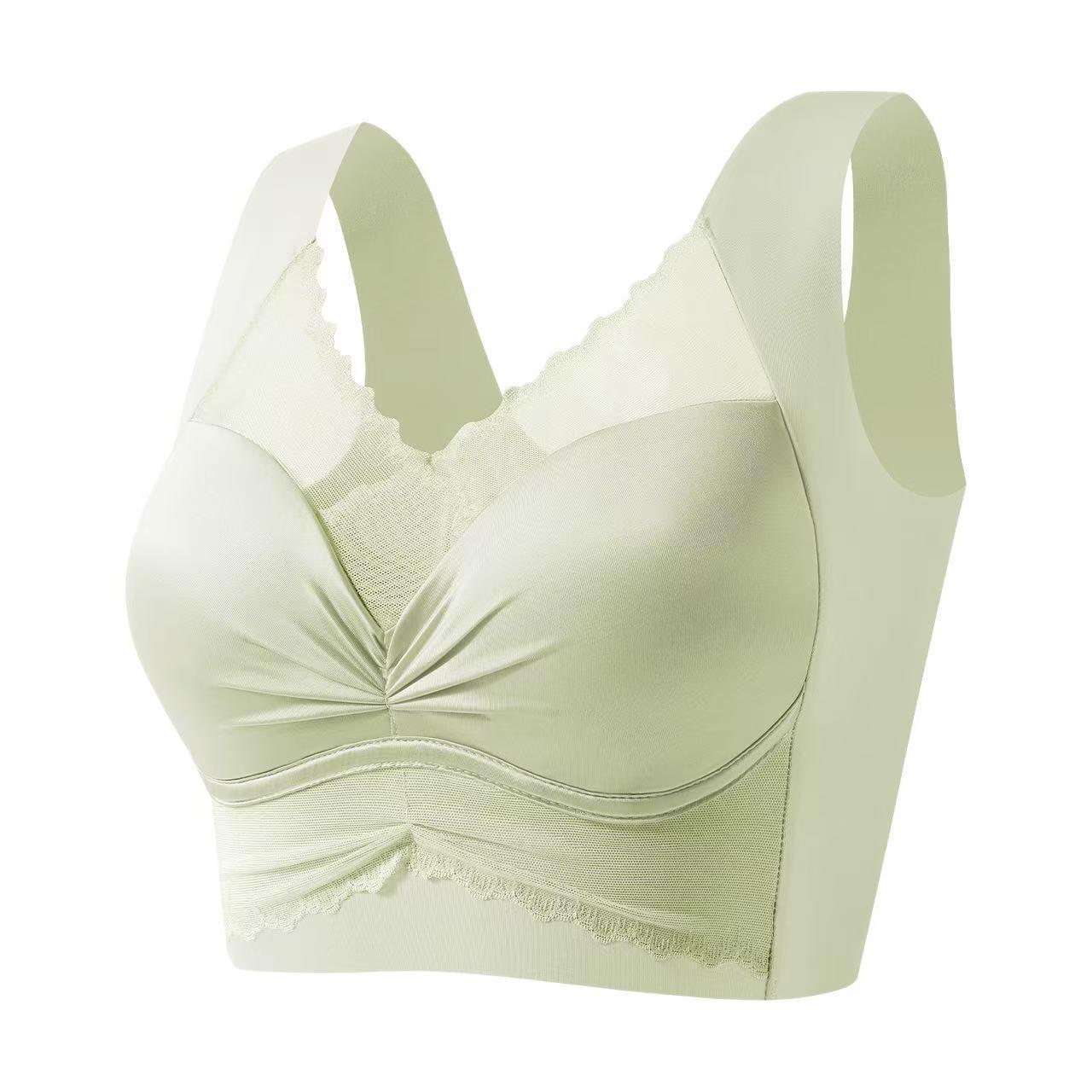 

Seamless Patchwork Lace One-Piece Gathered Camisole Bra - Soft, Comfortable, & Breathable M [80-100 jin]
