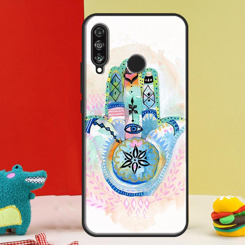 Hamsa Hand of Fatima For Huawei P30 Pro P60 P50 P20 P40 P Smart Nova 9 5T Honor Magic 5 Lite X8 X9 a 50 70 Case
