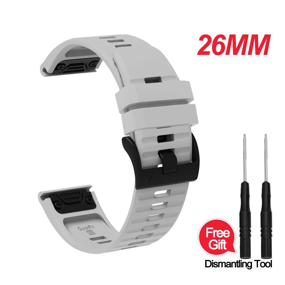 Correa De Silicona QuickFit De 22mm Y 26mm Para Garmin Fenix 6XPro 5XPlus/Epix Gen 2 7X Pro TACTIX DELTA Instinto 2X