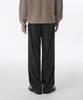 MUSINSA STANDARD Brushed One-Pleat Wide Banded Slacks [Dark Gray]