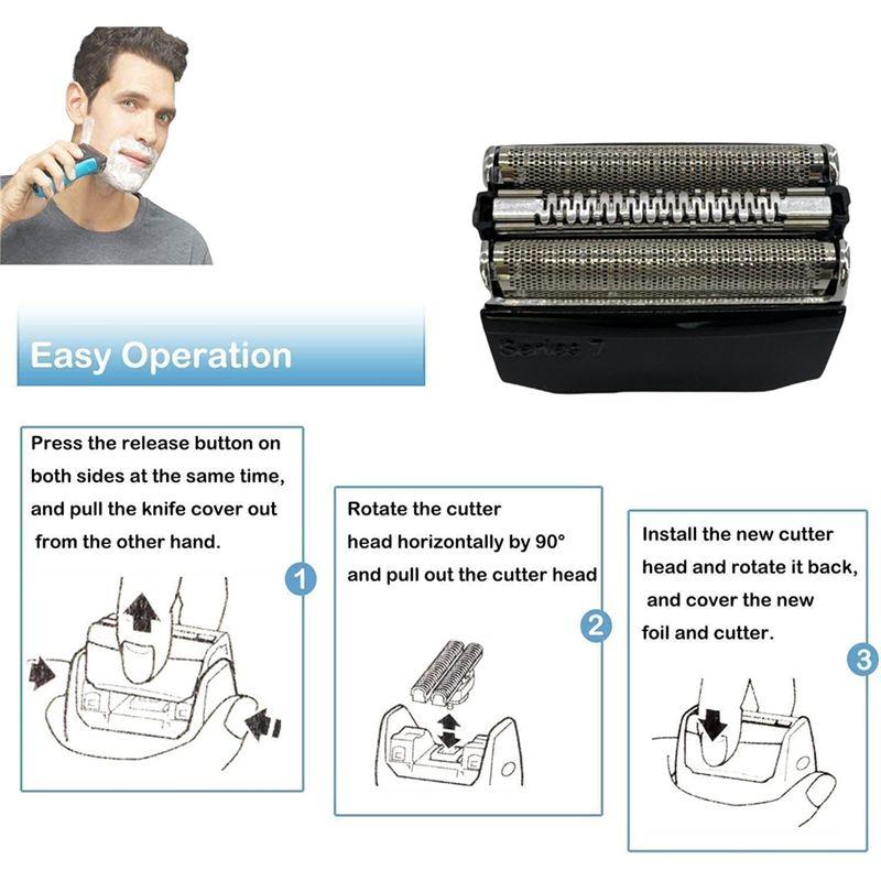 M-Modern-70B Replacement Shavers Head For Braun Series 7 720/740/750/760/790/799/7865 Electric Shaver Blade Heads