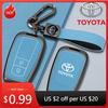 Для Toyota 2026 Гарячі Ковпачки на Диски Сплав+Шкіра Чохол-Оболонка для Ключа Автомобіля Брелок Для Toyota Prius Camry Corolla CHR C-HR RAV4 Land Cruiser