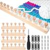 Interchangeable Knitting Frame Tool Adjustable Wooden Weaving Frame For Handmade Scarves Blankets Weaving Craft Project
