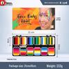 12-Color Washable Water-Soluble Face Paint for Kids' Halloween & Stage Makeup