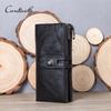 Genuine Leather Long Wallet For Women Luxury Designer Card Holders Money Clips Coin Purses Female Bags KTB