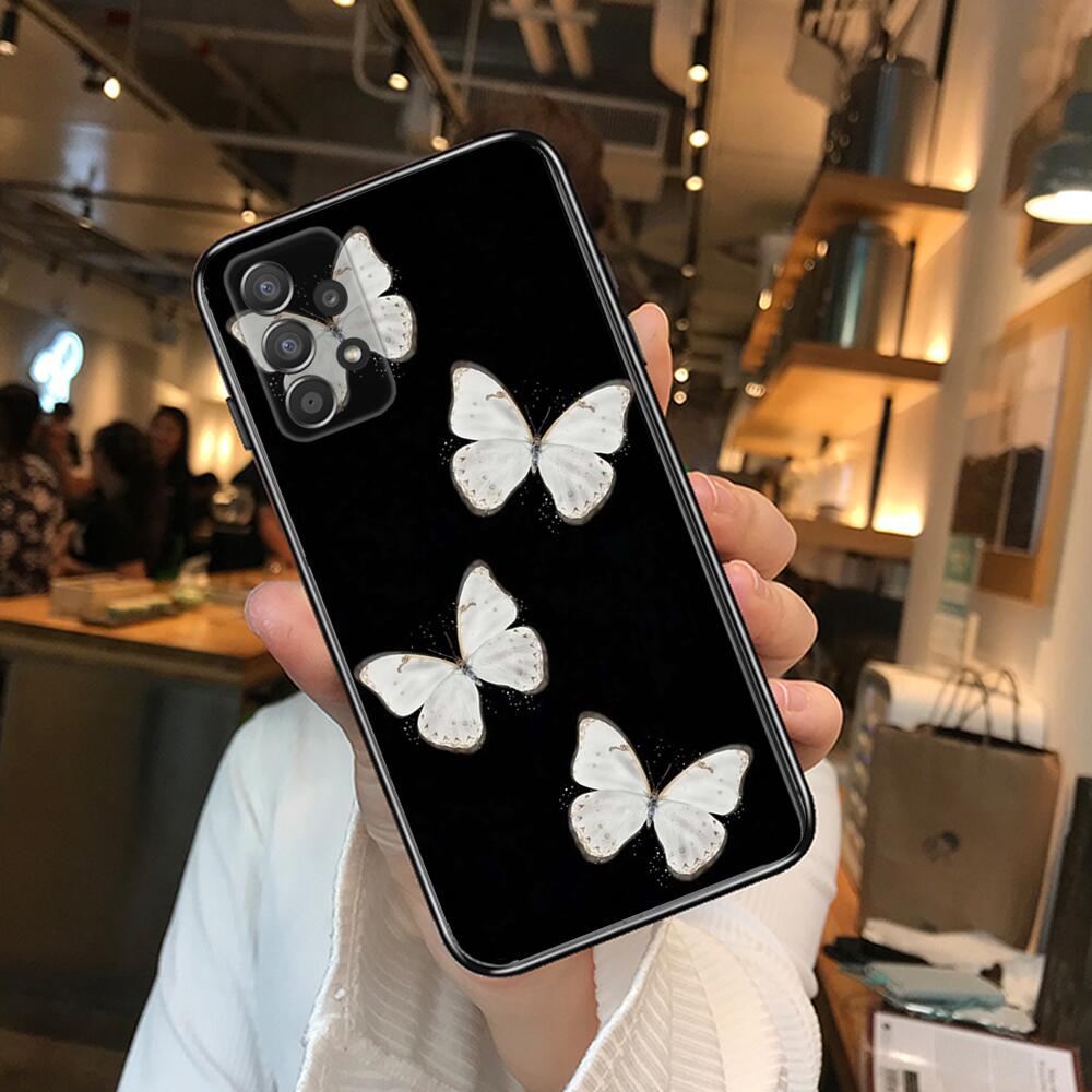 Beautiful Butterfly Pattern Phone Case Hull For Samsung Galaxy A70 A50 A51 A71 A52 A40 A30 A31 A90 A20E 5G A20s Black Shell Art