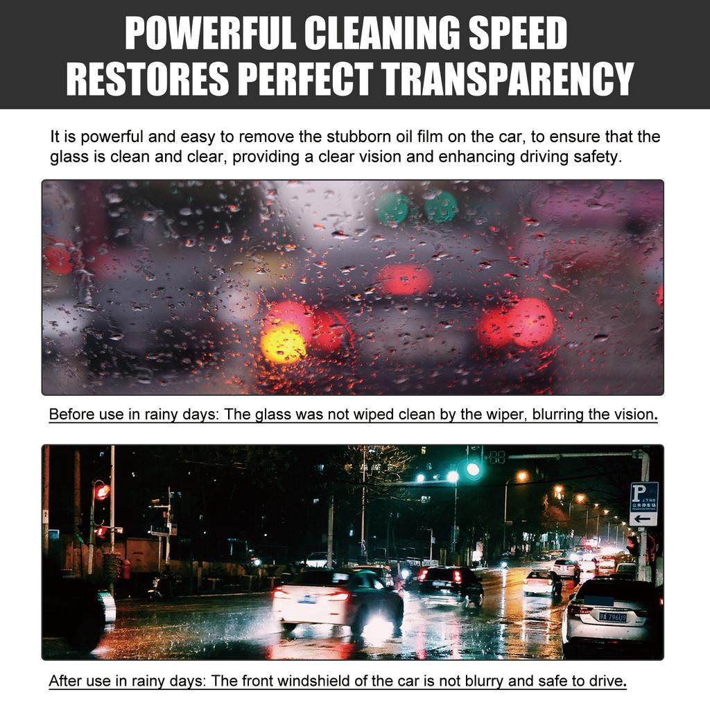 Rayhong Detergente per parabrezza automobilistico Pulizia del parabrezza automobilistico Macchie Antipioggia e rimozione della nebbia Detergente efficace multiuso