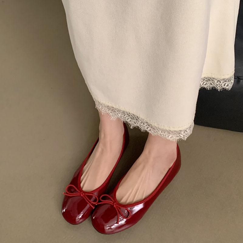 Fashion Soft Female Slip On Footwear Shallow Ladies Flats With Shoes Butterfly-Knot Fashion Round Toe Women Flats Boat Shoes Slides