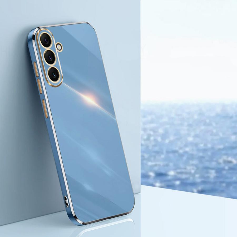 Luxusní pokovený silikonový kryt pro Samsung Galaxy A15 A25 A35 A55 A13 A16 A06 A24 M34 5G A05S A17 A07 A26 S24 S23 A36 A56 S25 S26 A37 A57 Čtvercový kryt