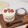 50Pcs Round Shape Disposable Salad Cups 150/250ml Dessert Cups with Lid  Dessert Tools