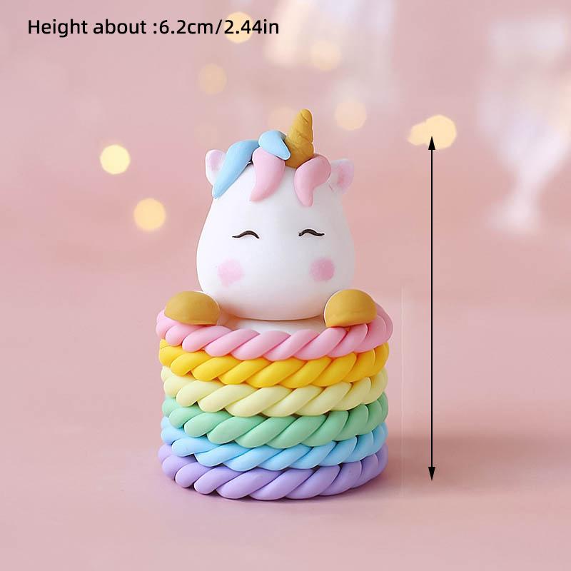 Rainbow Cake Topper Unicorn Birthday Party Decoration Kids Toddlers Birthday Party Happy Birthday Colorfu Rainbow Theme Supplies