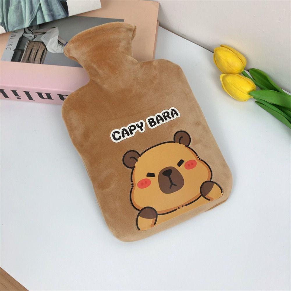 

Cartoon Capybara Plush Cover Cute Hand Warmer New Hot Water Bag 2
