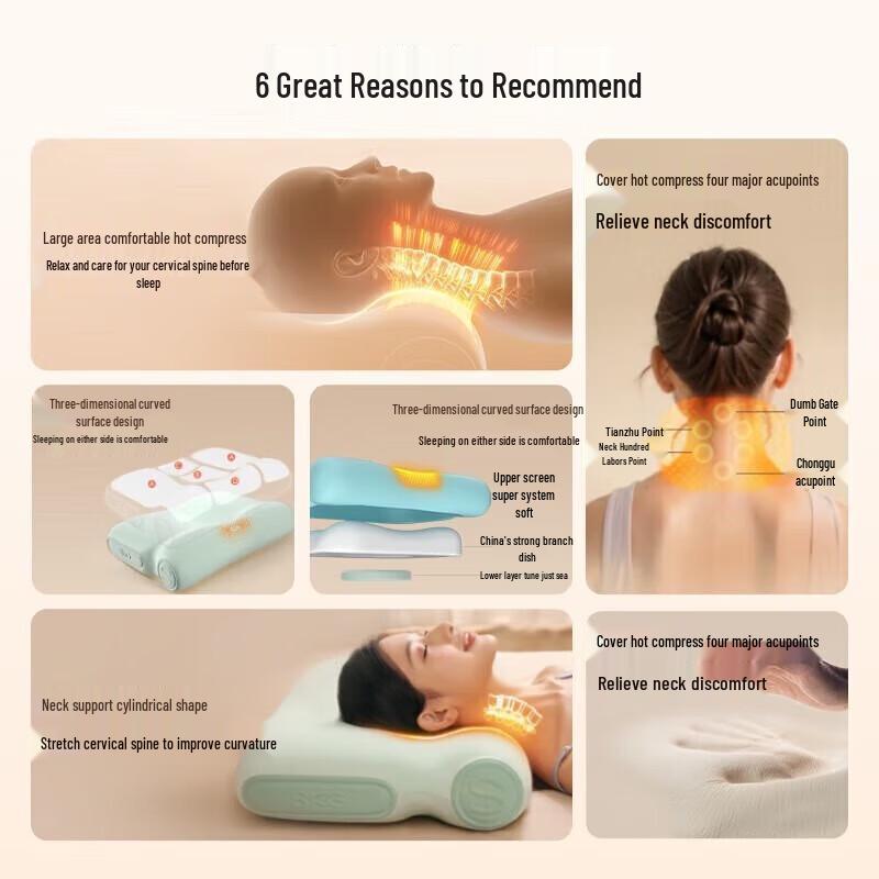 SKG K3 Smart Cervical Pillow with Heat, Massage & Traction