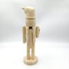 White Wood Nutcrackers Soldier, 25cm Traditional Christmas Decoration, Festival Tabletop Figurine