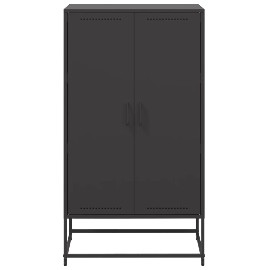 Highboard Black 68.5 X 38.5 X 123.5 Cm Steel