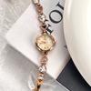 Women'S Retro Light Luxury Bracelet Watch Niche High-End Heart-Shaped Rhinestone Light Luxury Quartz Women'S Watch
