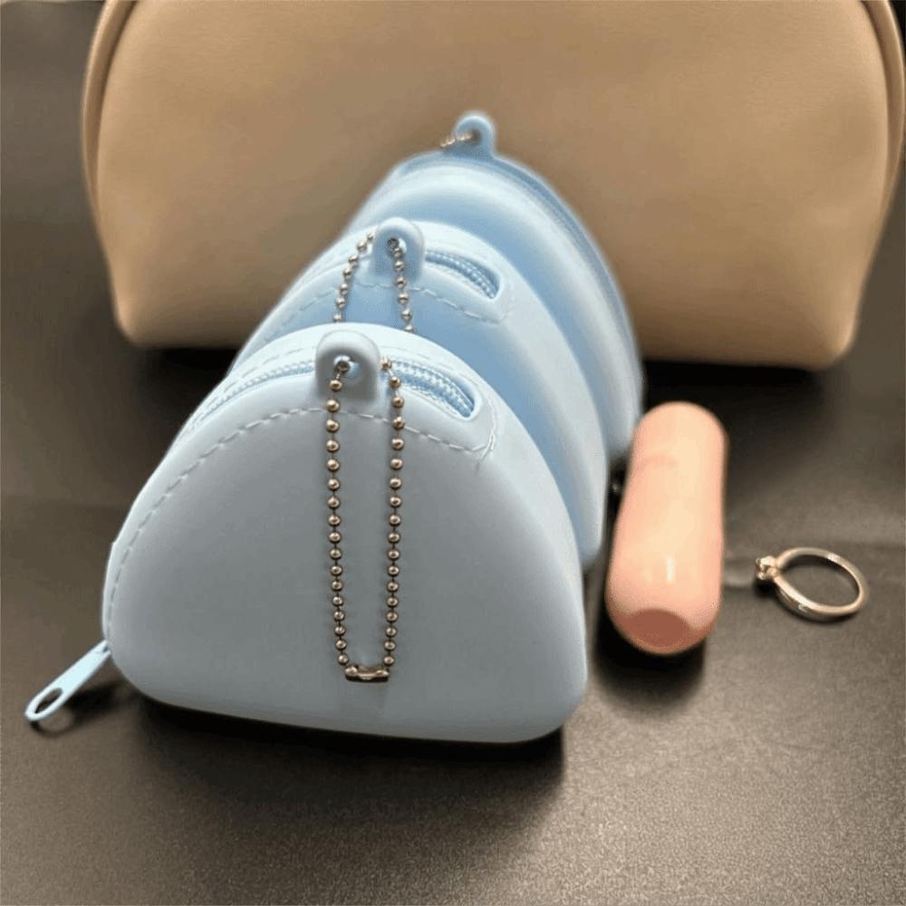 Fashion Candy Color Silicone Coin Holder Zipper Closure Portable Zipper Wallet Protective Waterproof Earphone Bag Portable Use