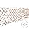 Vidaxl Płot Kratka Z Wierzby, 5 Szt., 180 X 90 Cm