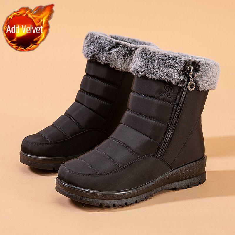 

Большого размера Теплые с круглым носком Женские зимние ботинки Плюшевая платформа Женская обувь Работа Мода 2025 Осень Зима Новинка Тренд Ботильоны 43