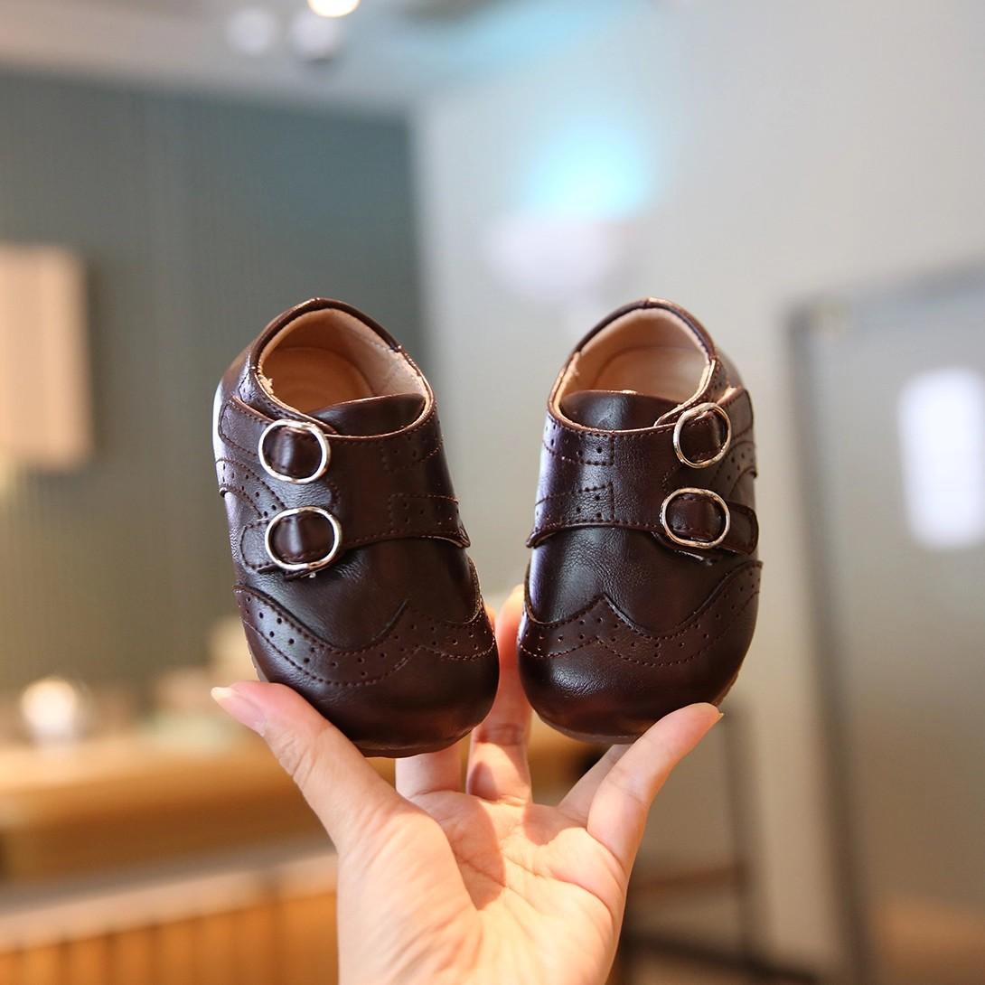 

Baby Retro Leather Shoes - Girls Small Leather Shoes - Single Shoes 19
