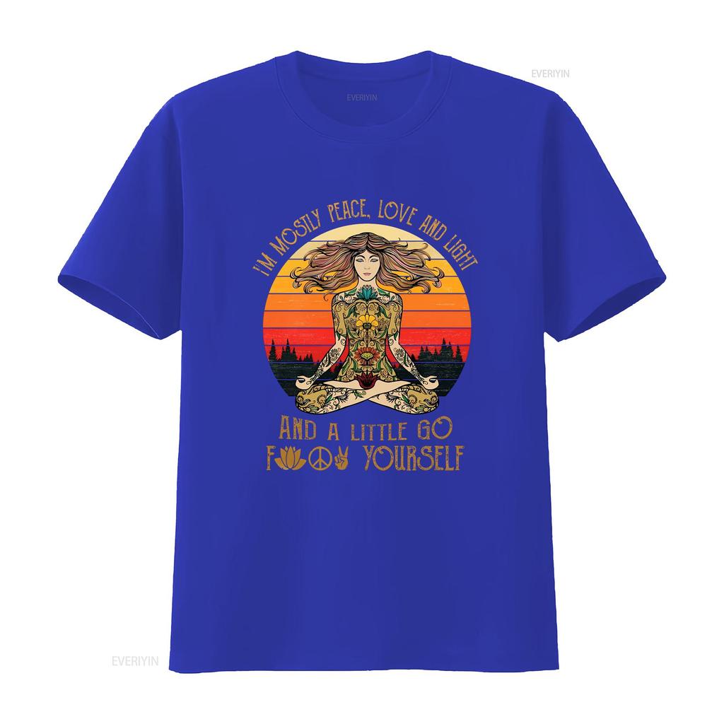 Im Mostly Peace Love And Light A T Shirt for Kids Sizes S to XL Ladies Available AD vintage Washed Stylish