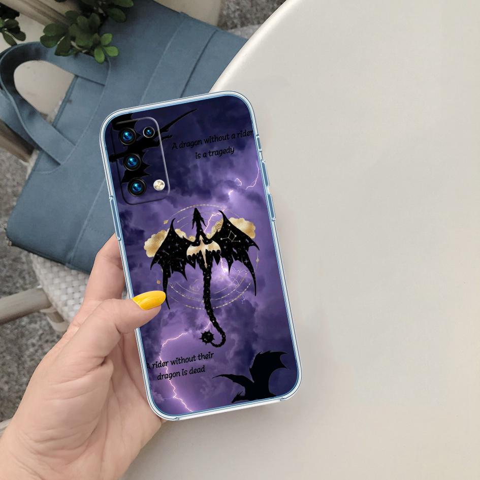LO44 Fourth Wing Dragons Soft Shell Transparent Phone Case for Motorola Moto G7 G8 G9 G84 G85 G73 G24 G15 Z2 Play Power Plus