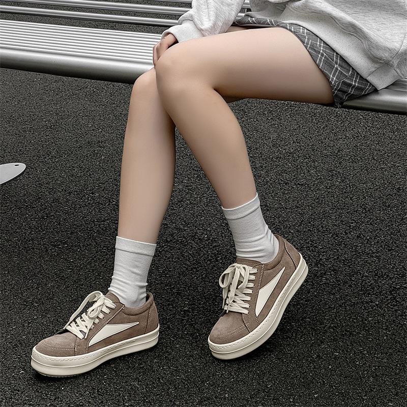 

American shoes inverted triangle board shoes men s platform inner height increase German training couple board shoes 1101-1103 gray-J 39