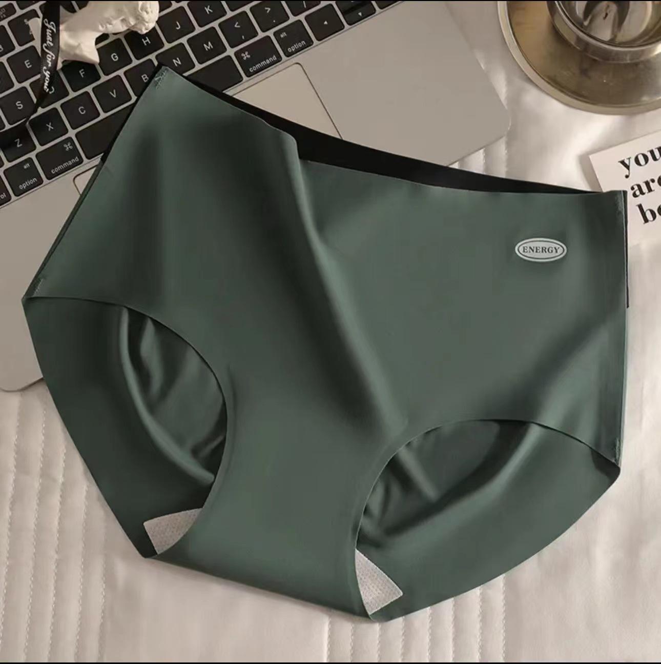 

Женские дышащие быстросохнущие трусы-слипы с цветными блоками, персиковой формы, со средней посадкой, сексуальные, с эффектом подтяжки ягодиц, бесшовные трусики из ледяного шелка XL зелёный