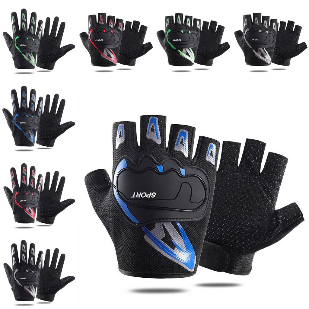 Outdoor Sports Cycling Gloves Men Half Finger Anti Slip Windproof For Spring Fitness Enthusiasts