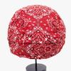 Trifong Bandana Cap Red Cotton Paisley Pirate Hat Quick Dry Sweat Wicking Breathable Summer UV Protection Doo Rag Inner Cap Bicycle Helmet Anti-UV