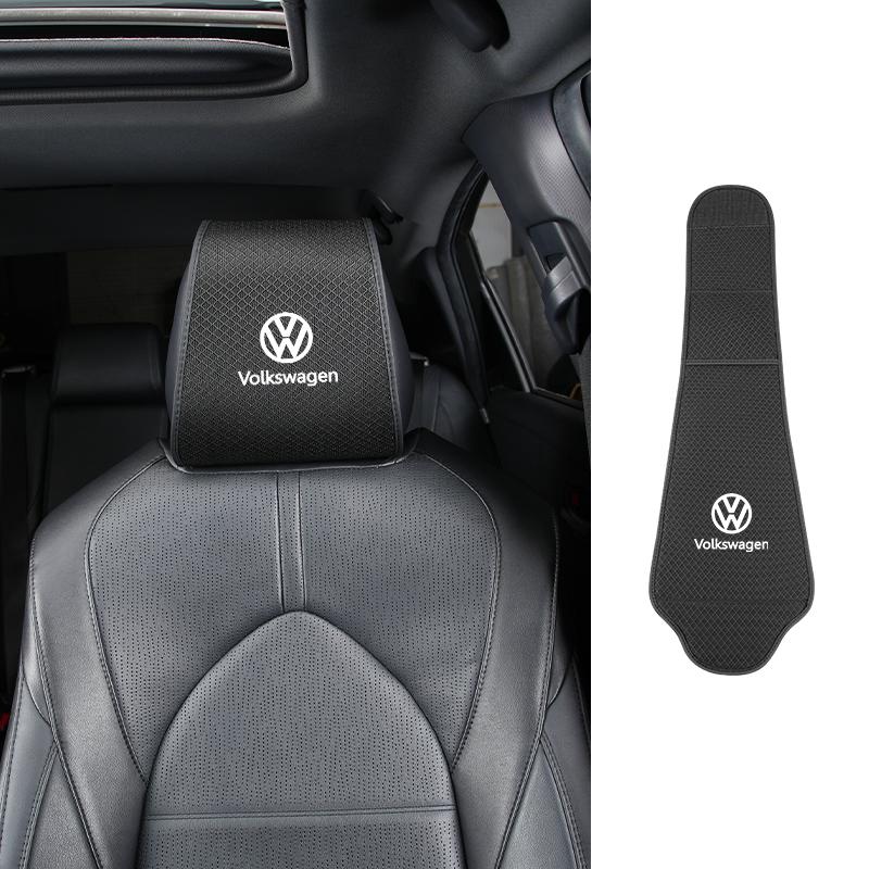 Hub Caps Car Seat Headrest Protector Cover Ice Silk Neck Pillowcase Accessories For Volkswagen VW Scirocco Jetta Beetle Golf Pas