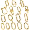 Can Be Opened Spring Clasp Chrms For Jewelry Making Supplies Gold Color Round Oval Buckle Diy Bracelet Necklace Accessories