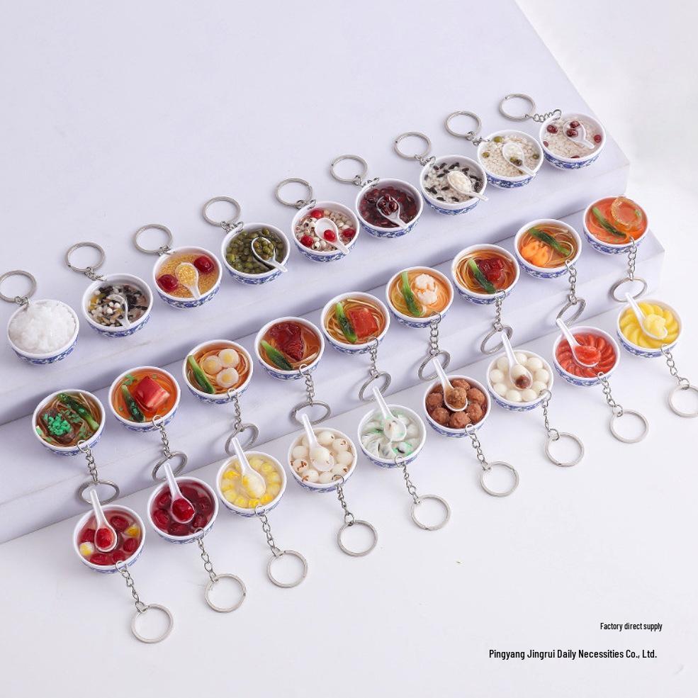 Mini Hot Pot Mala Tang Noodle Bowl Keychain Ornament