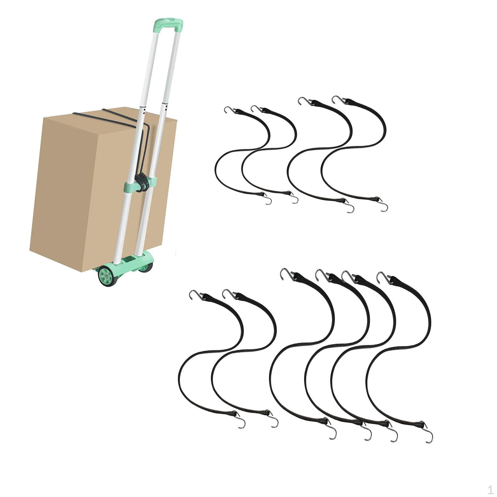 

10 шт. резиновых шнуров-амортизаторов с крючками 9/15/21/31 дюймов, черные ремни для грузовых автомобилей