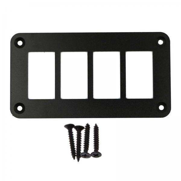 Heavy Duty Aluminum Alloy Rocker Toggle Switch Mounting Bracket Four Way Waterproof Panel Housing Holder for Car RV Marine Truck