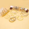 European & American High-End Gold Wire Multi-Layer Bracelet Necklace.
