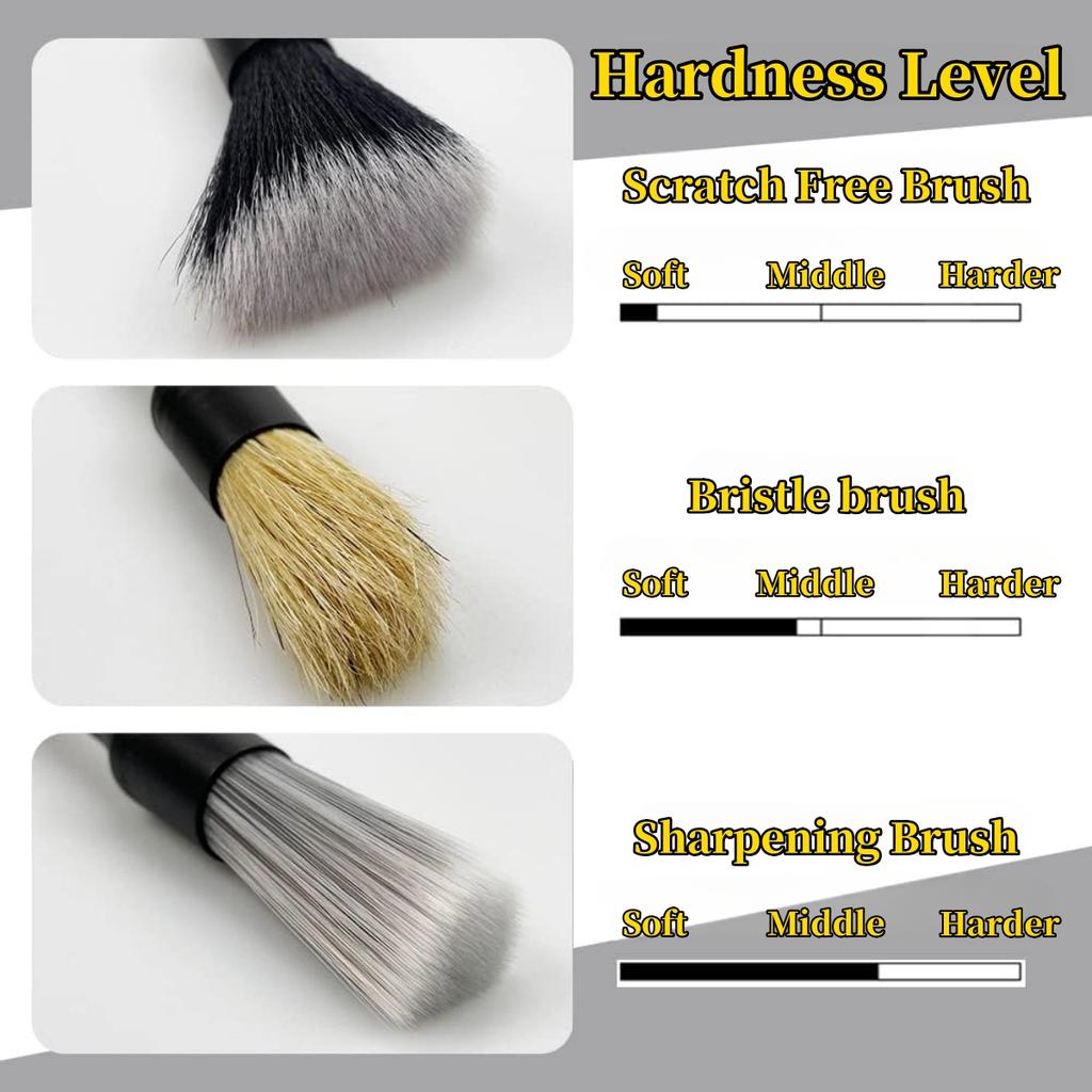 3 Stück Reinigungsbürste Auto Klimaanlagendüse Reinigen Spalt Kehren Staubwedel Auto Innenraum mit Bürste Autowaschwerkzeug-Set