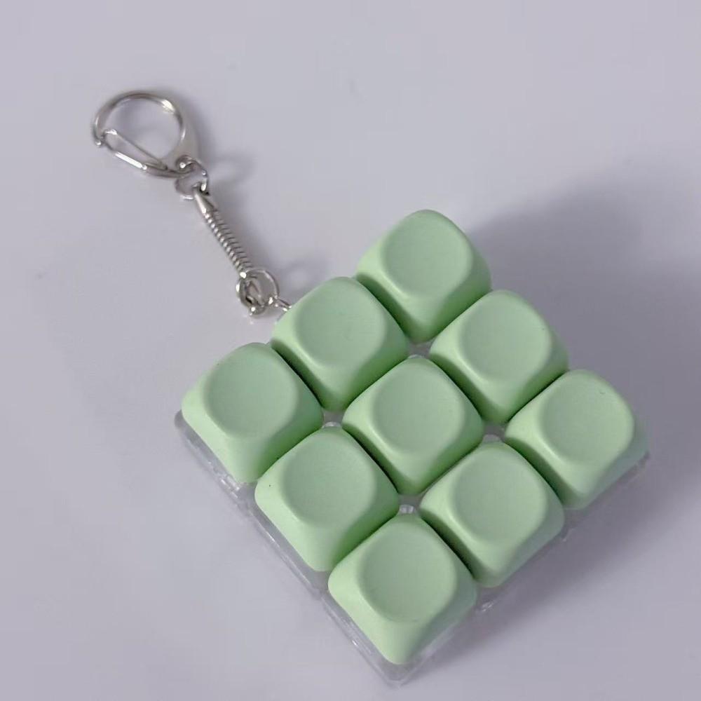 3/9 Keys Keycap Keychain Key Button Clicker Toy New Finger Keyboard  Adult