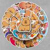 50 Capybara Cartoon Waterproof Stickers - Cute Brown Animal DIY for Journal Decoration