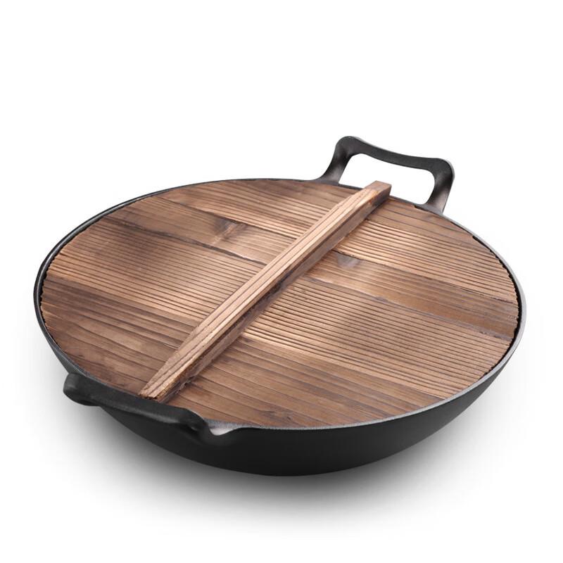 ZISIZ Traditional Cast Iron Wok