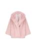 Source Factory Foreign Trade Medium and Long Pink Luxury Imitation Fox Hair Padded Cotton Thickened Environmentally Friendly Fur Jacket