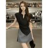 Niche V-neck Temperament Shirt for Women New French Unique Small Tops Slimming and Trendy Small Shirt