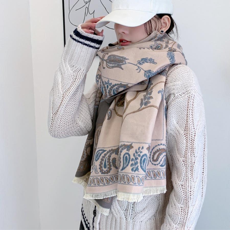 2025 Best-Selling Women's Winter Scarf: High-End Imitation Cashmere Knit Shawl, Warm Stylish Neck Warmer