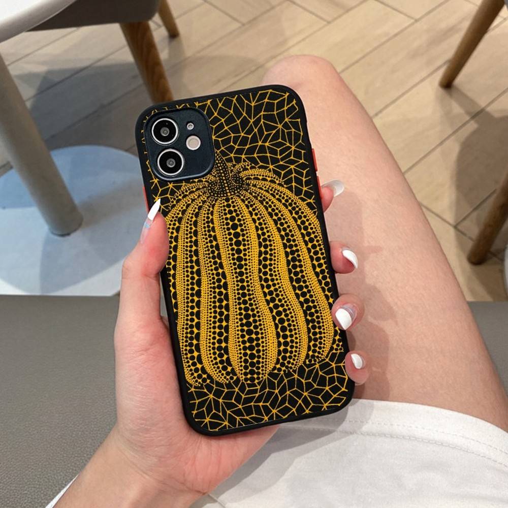 Popular Artist K-KusamaS Pumpkin Art Phone Case For IPhone 14 11 12 13 Mini Pro Max 8 7 Plus X XR XS MAX Translucent