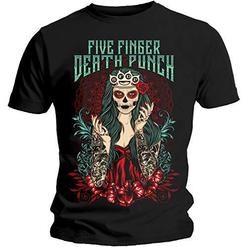 Official T Shirt Five Finger Death Punch  Lady Muerta  Day Of The Dead M XL