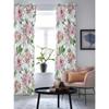 Vintage Pattern Texture Hibiscus Flower Window Curtains In The Living RoomKitchen Window Curtains Hotel Printed Drapes