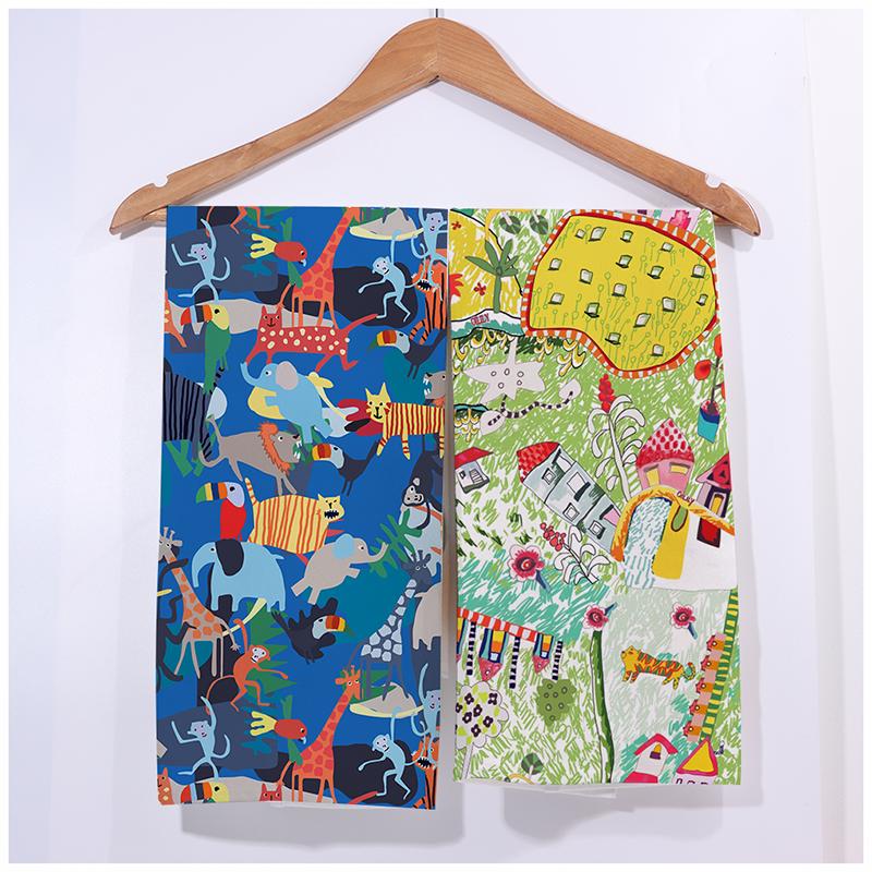 Custom Sublimation Printed Cotton or Microfiber Kitchen Tea Sport Towel with Logo Custom Printed Custom Size&299 and Below