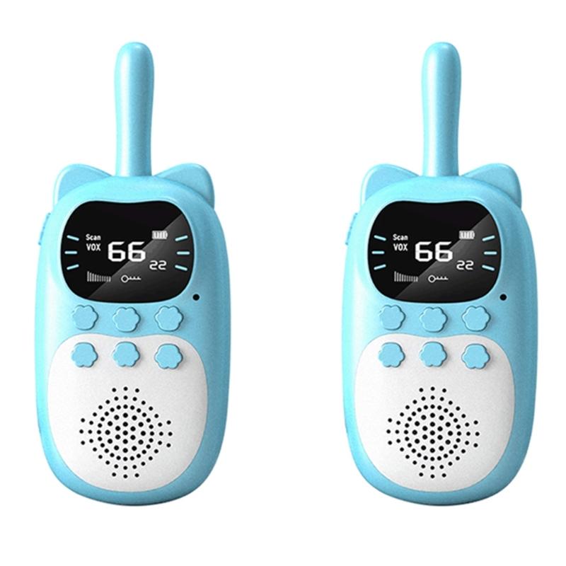 USB Rechargeable Walkie Talkie for Kids Outdoor Adventure Electronic Walkie Talkie Toy Cartoon Walkie Talkie for Camping