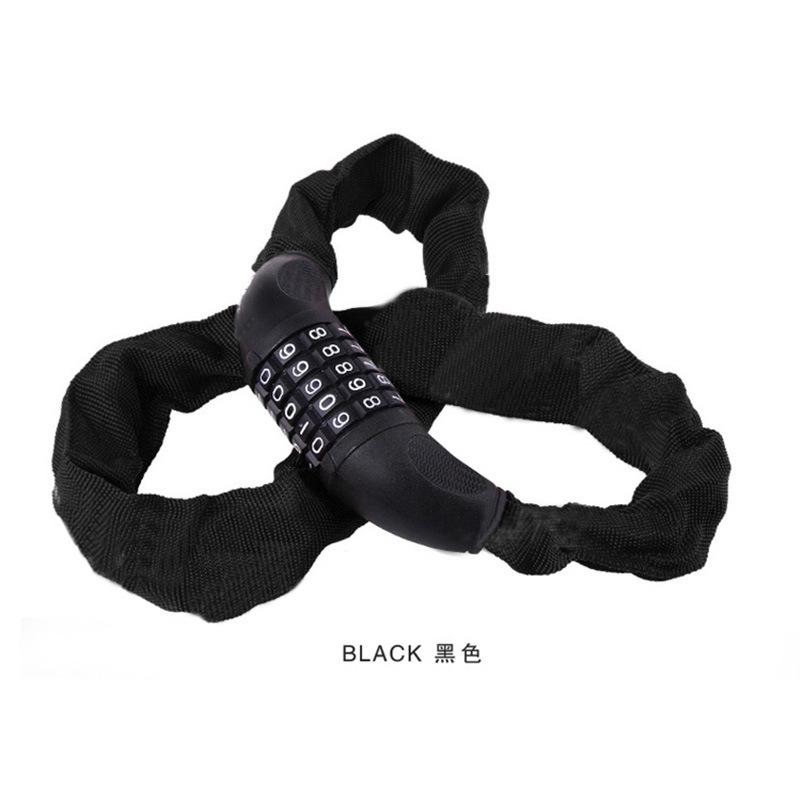 Bike Lock Portable Password MTB Road Bicycle Padlock Reflective High Security Anti-Theft Cycling Chain Lock Bike Accessories