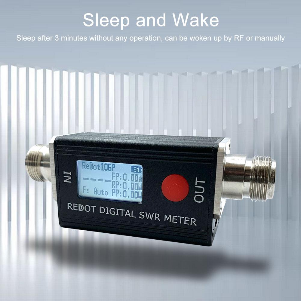 RD106P Digital SWR&Power Meter FMB VHF UHF Standing Wave Meter 80-999MHz Standing-wave Ratio 1.00-99.9 Support DMR Walkie Talkie